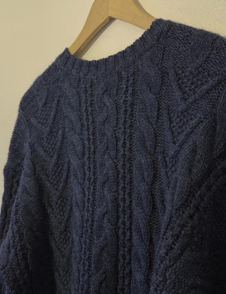 Polo Ralph Lauren Navy Cable Knit Jumper Sweater Cashmere Blend Size M NWT 8