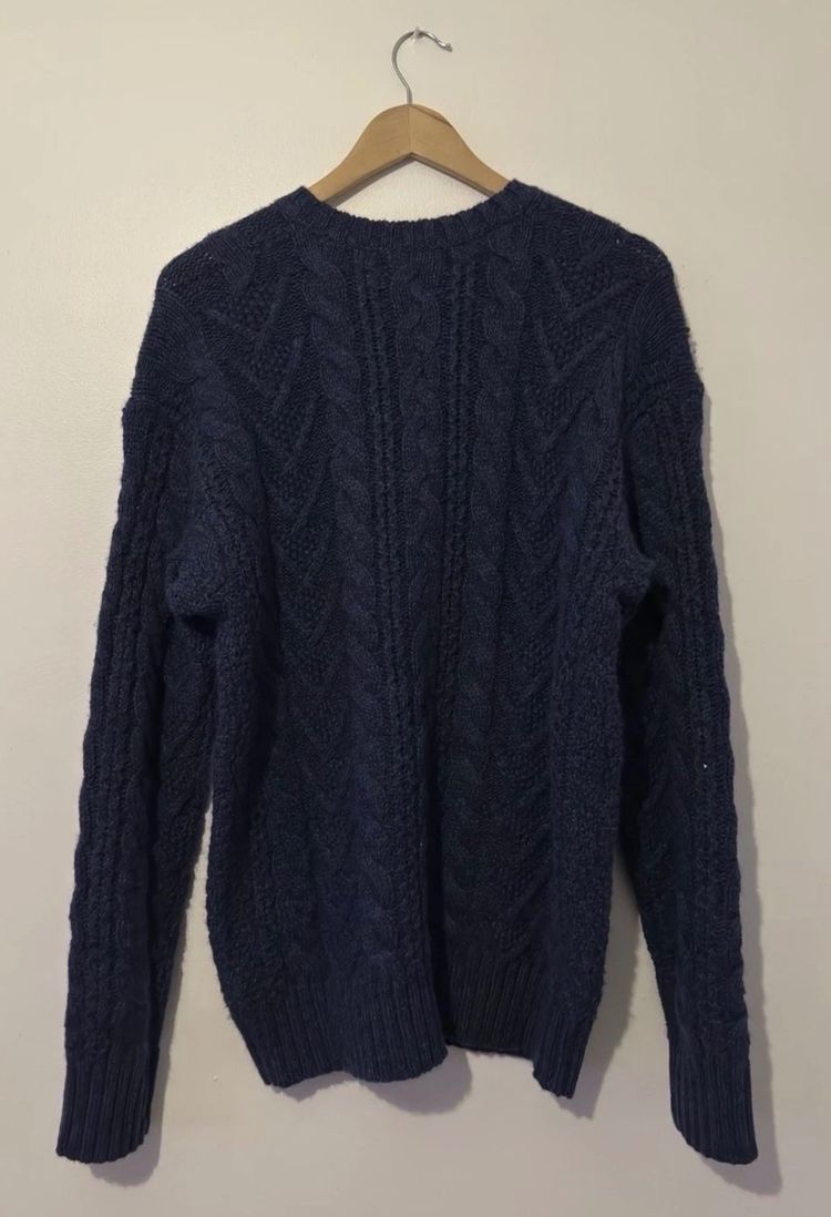 Polo Ralph Lauren Navy Cable Knit Jumper Sweater Cashmere Blend Size M NWT 7