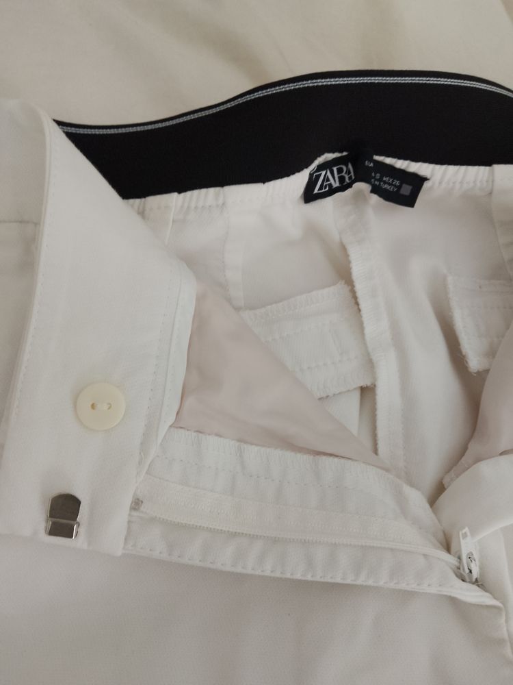Zara White Trousers 2