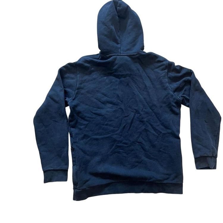 Adidas Black Spellout Cotton Hoodie Zipped Pocket Small 2