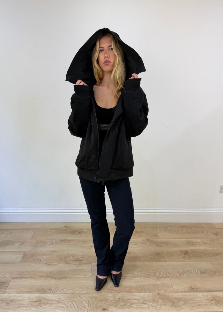 extra extra large black emporio armani coat image 2