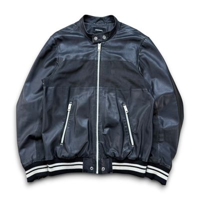 Diesel 2000's lamb skin leather zip up jacket (S)