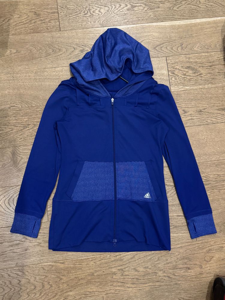 Adidas Blue Hooded Zip-Up Jacket