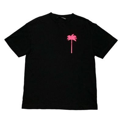 Palm Angels Medium x Palm Angels Pink Tree Black Tee 2021