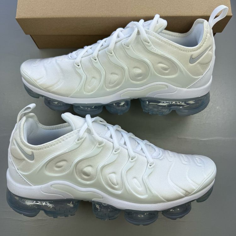 Immagine di Nike Air VaporMax Plus Size UK 8.5 White Pure Platinum Men's Trainers 924453-100 1