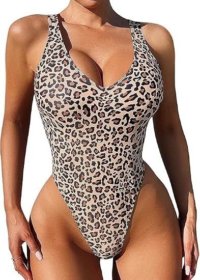 Leopard Print One-Piece Swimsuit image 1