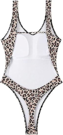 Leopard Print One-Piece Swimsuit image 4