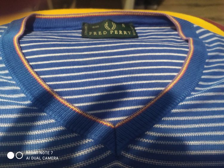 Fred Perry Striped V-Neck Sweater image 4