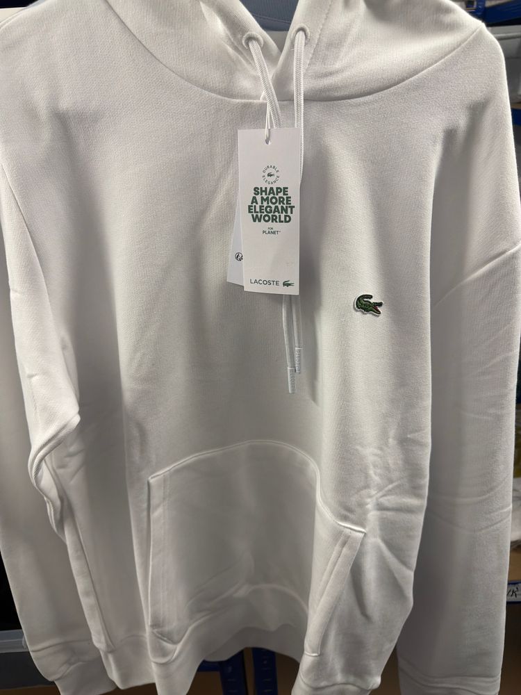 Lacoste White Hoodie