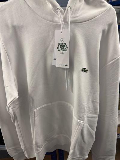 Lacoste White Hoodie