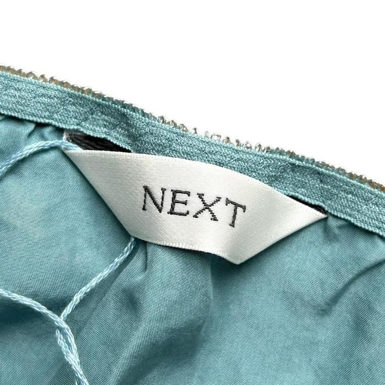 Stunning 100% silk duck egg blue cami top floral appliqué and a delicate lace trim obraz 6