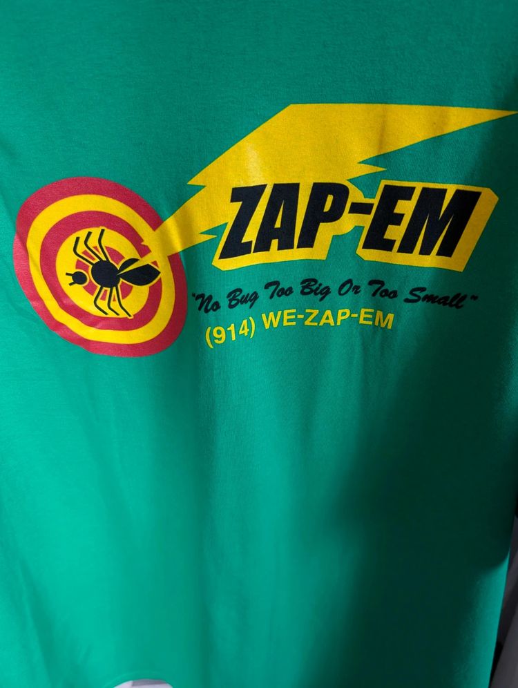 Official Men In Black Zap-Em Graphic T-Shirt 2XL Green Cotton 2
