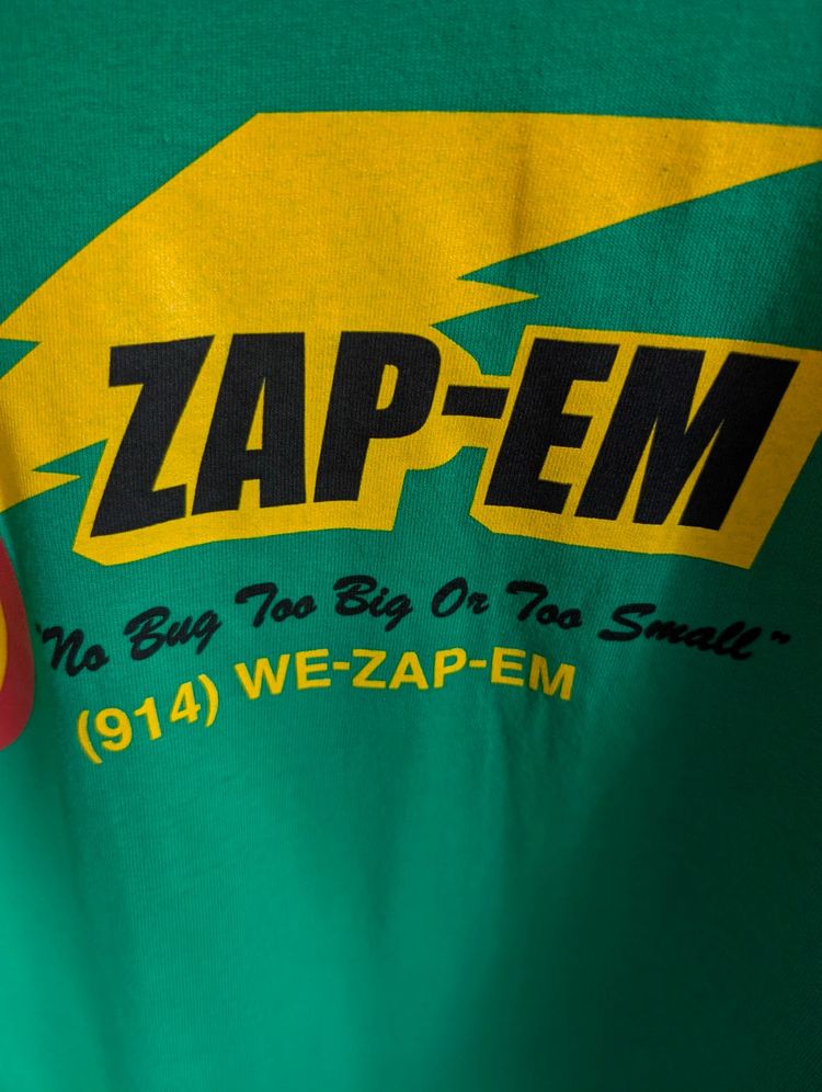 Official Men In Black Zap-Em Graphic T-Shirt 2XL Green Cotton 3