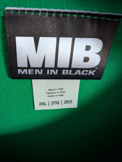 Official Men In Black Zap-Em Graphic T-Shirt 2XL Green Cotton 4