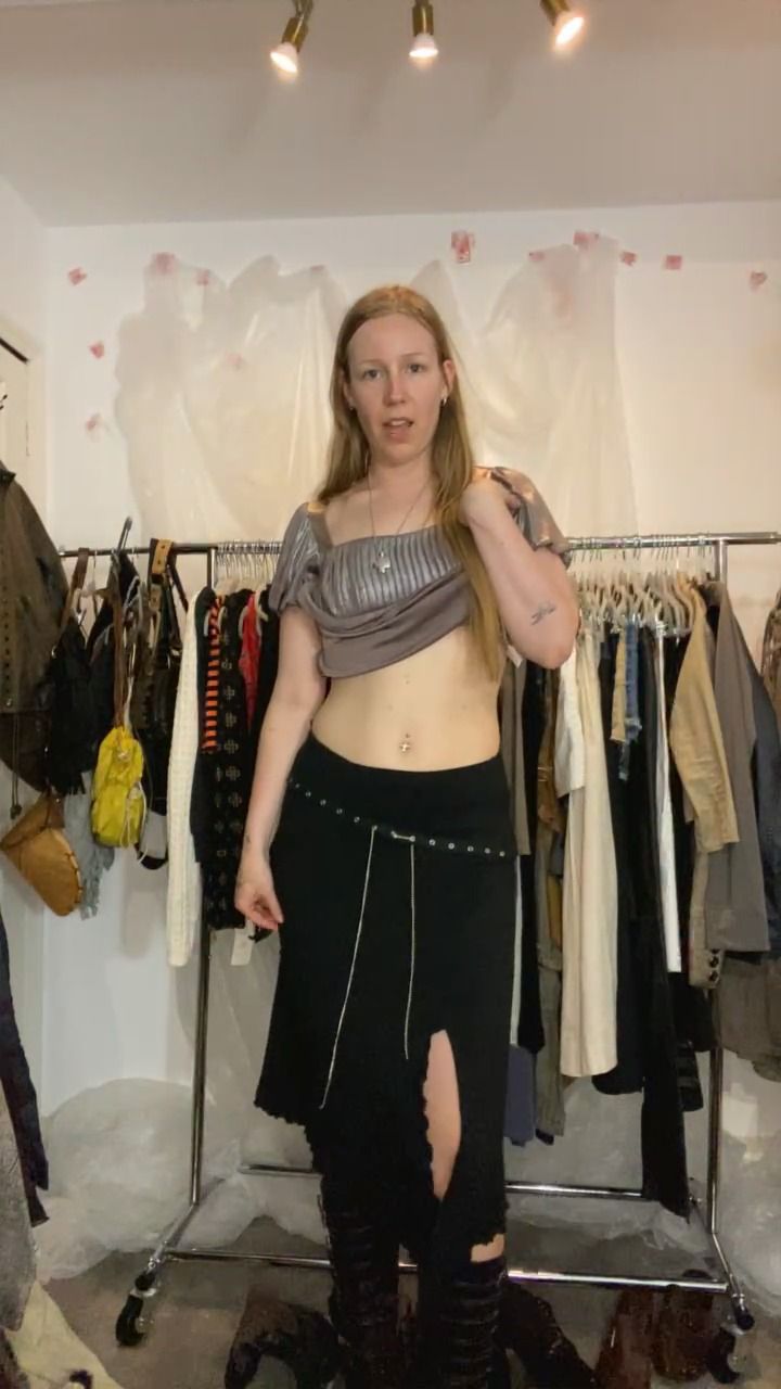 Reclaimed Vintage black chain fairy skirt italian vintage  product image