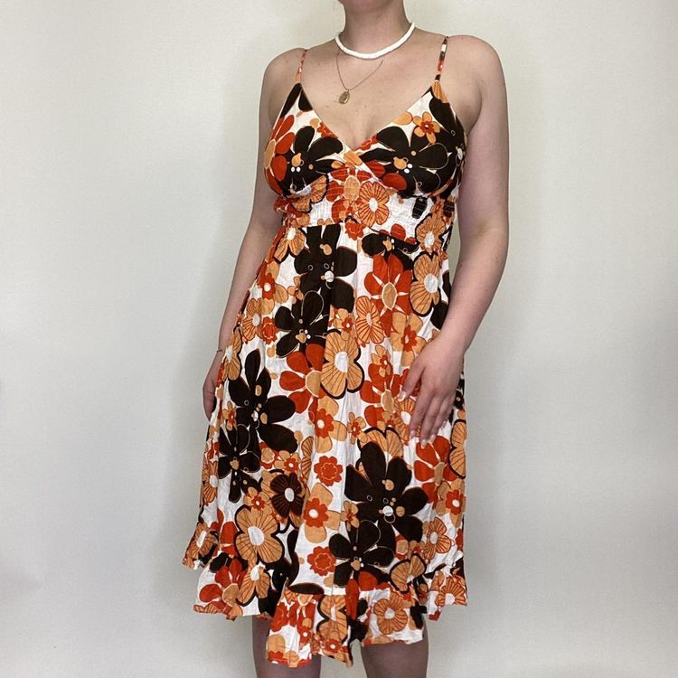 River Island 90s 00s River Island multicoloured floral summer midi dress product image