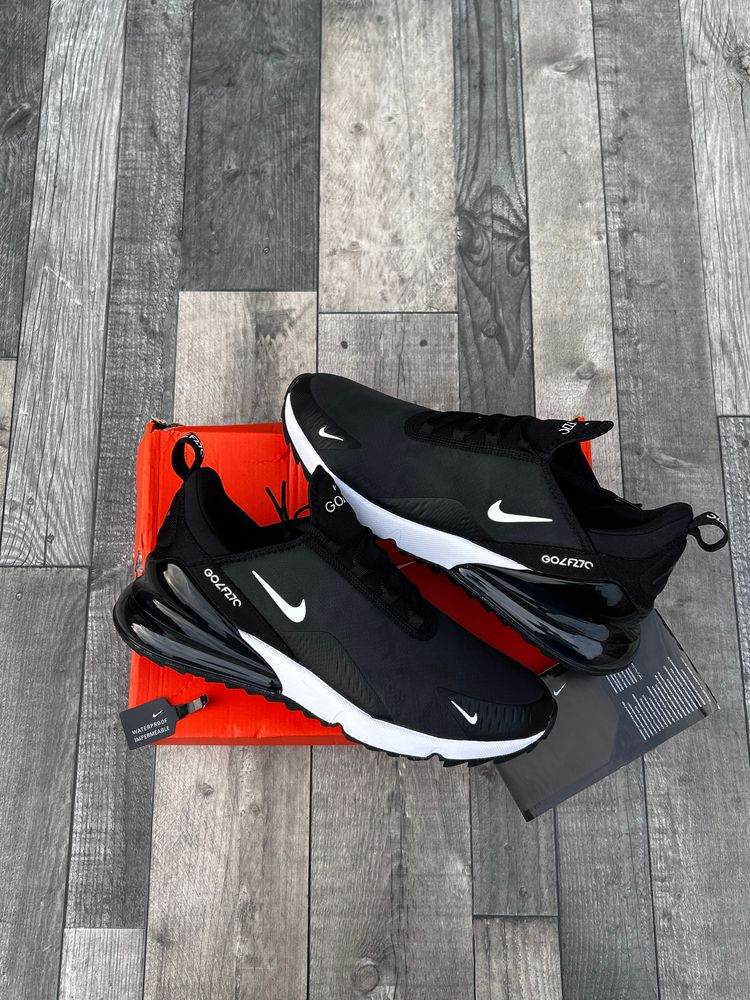 Nike Air Max 270 Golf Waterproof Trainers - ‘Black White’ - Size UK 9.5  obraz 3