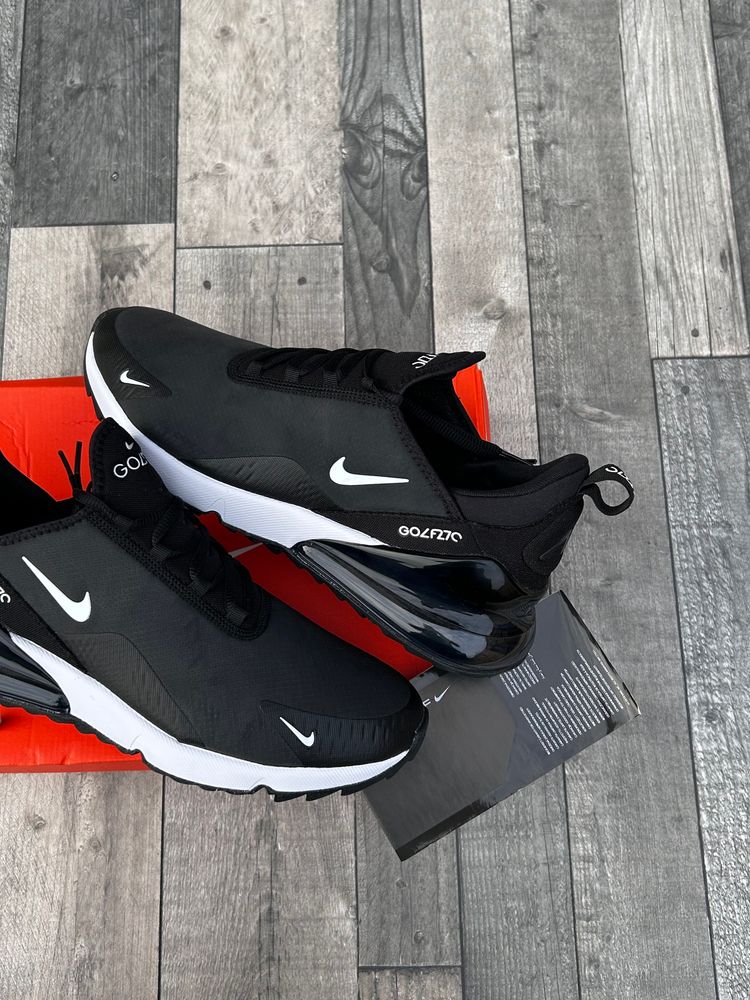 Nike Air Max 270 Golf Waterproof Trainers - ‘Black White’ - Size UK 9.5  obraz 5