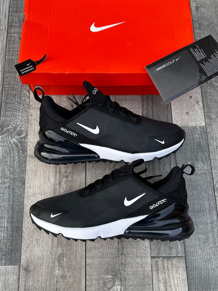 Nike Air Max 270 Golf Waterproof Trainers - ‘Black White’ - Size UK 9.5  obraz 8