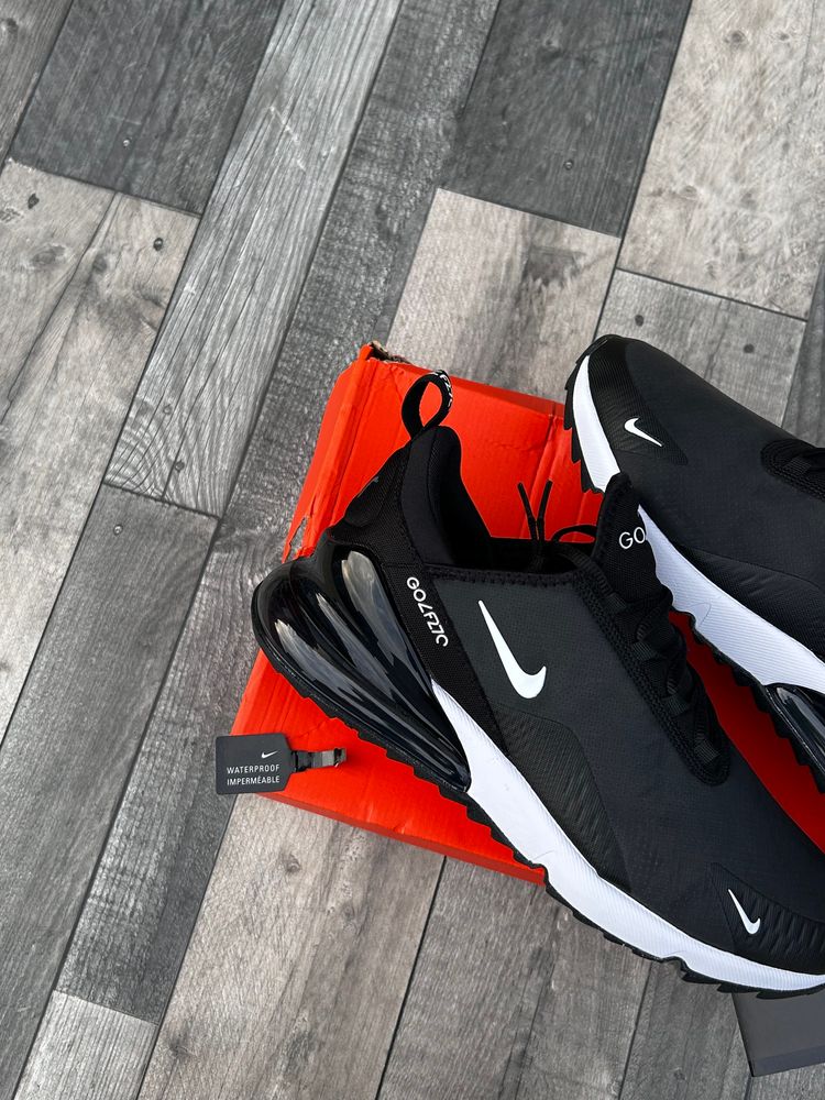 Nike Air Max 270 Golf Waterproof Trainers - ‘Black White’ - Size UK 9.5  obraz 4