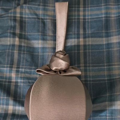 Small Satin Wristlet Bag With Rose Detail