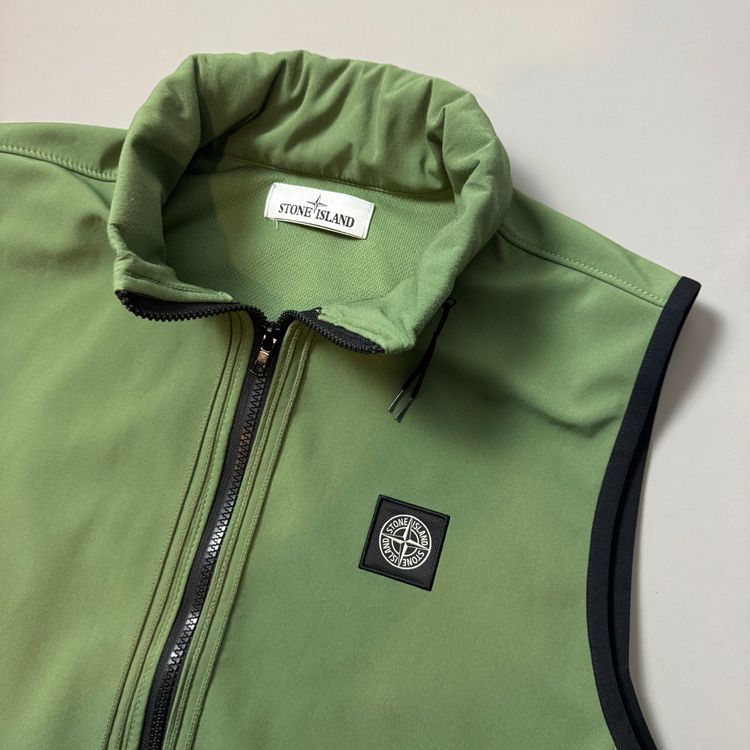 Stone Island Green Soft Shell R Packable Hood Gilet - Medium imagen 2