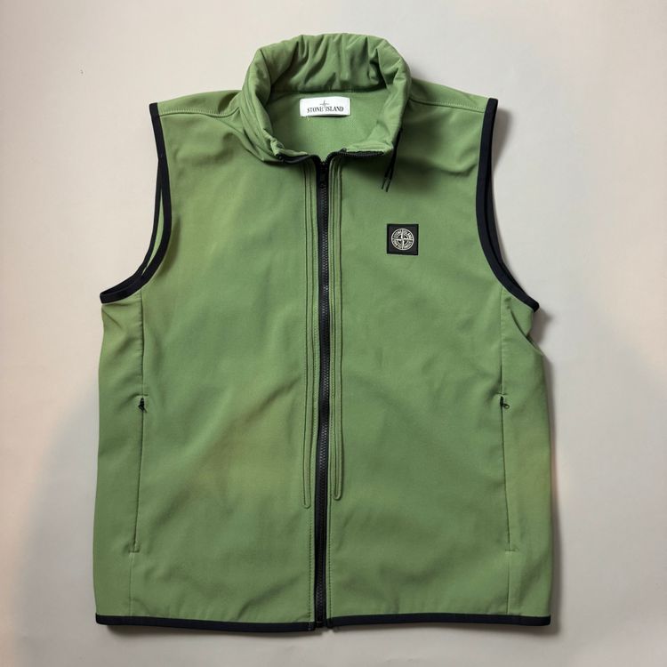 Stone Island Green Soft Shell R Packable Hood Gilet - Medium imagen 1