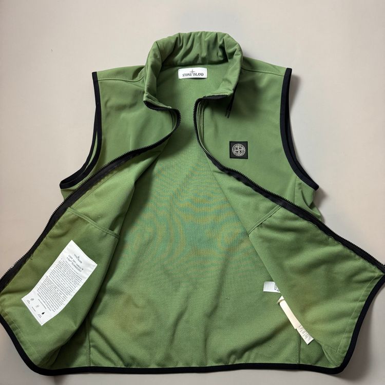Stone Island Green Soft Shell R Packable Hood Gilet - Medium imagen 3