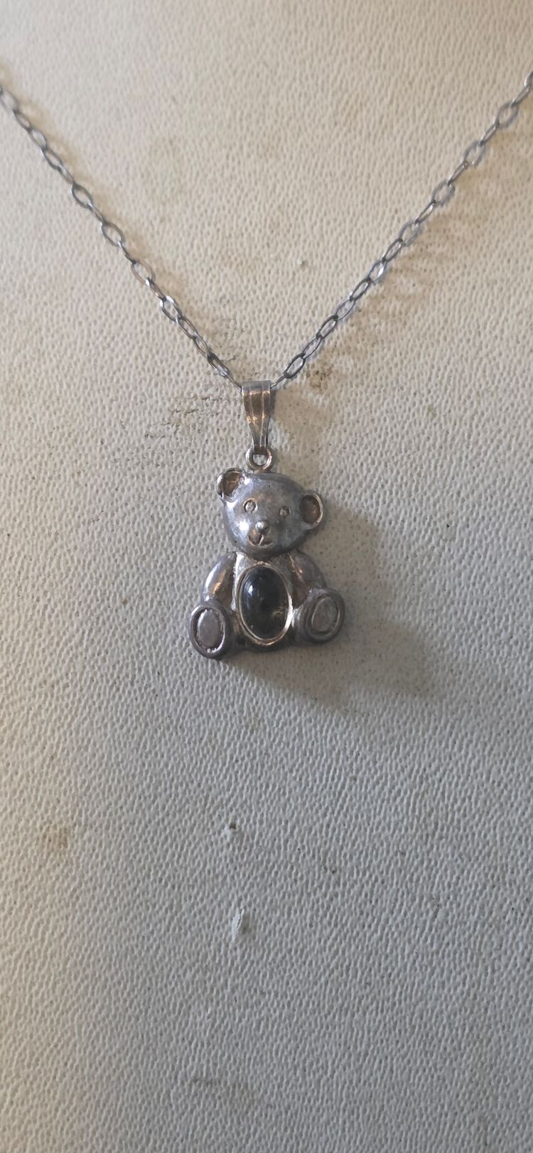 £20). 925 sterling Silver Teddy Bear Pendant Necklace