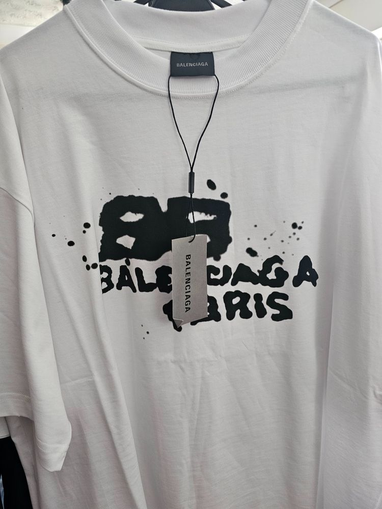 Balenciaga White Graphic T-Shirt