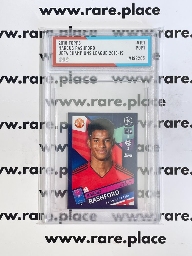 2018 Topps Marcus Rashford Uefa Champions League Trading Card