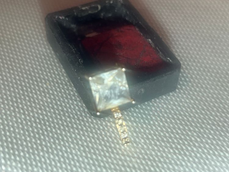 Diamond ear ring- huge invisibly set diamond on diamond earring  2