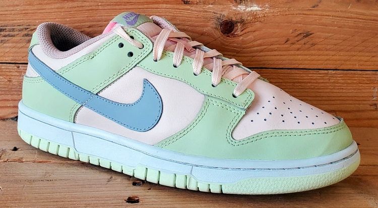 Nike Dunk Low Leather Trainers UK6/US7/EU40 DD1503-600 Lime Ice/White image 3