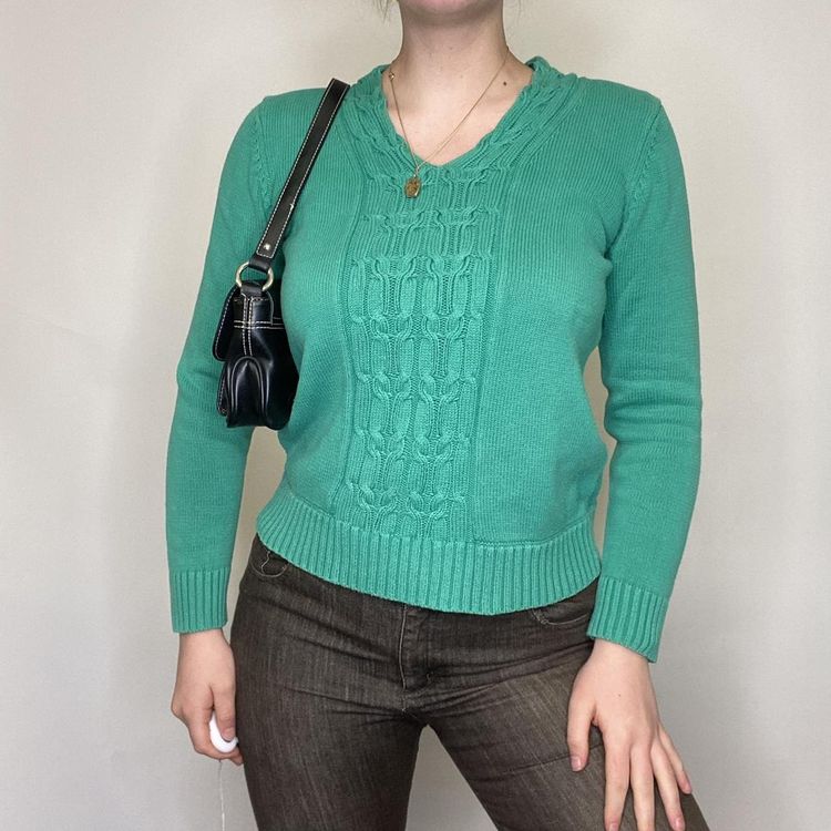 Orvis Green ‘Orvis’ cable knit jumper.  product image