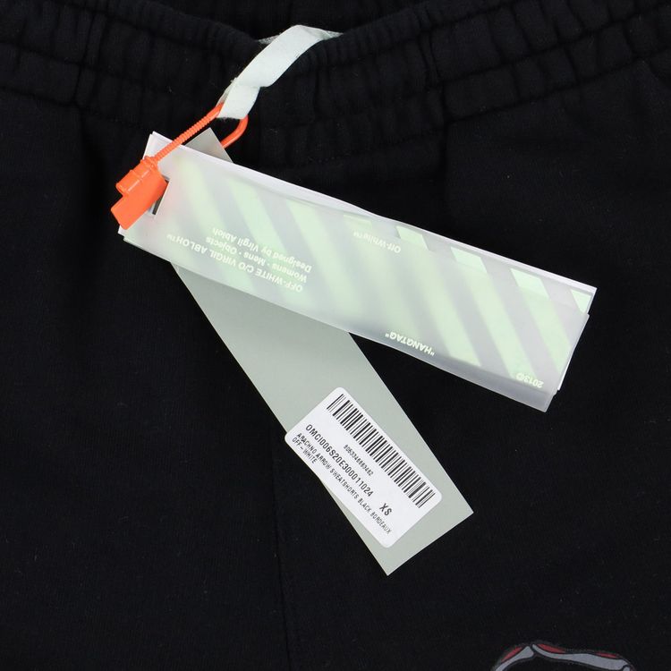 Off-White Black Arachno Spider Arrows Logo Sweatshorts image 7