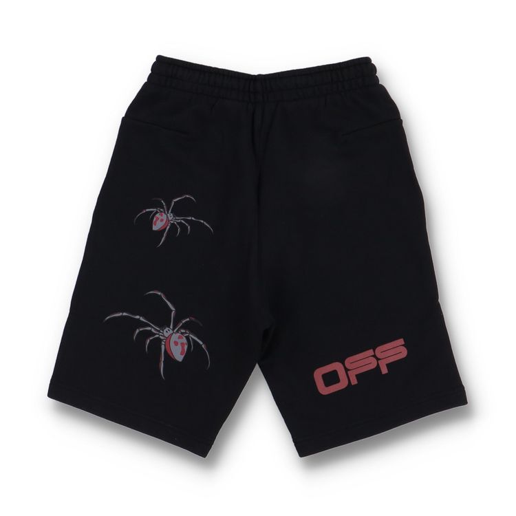 Off-White Black Arachno Spider Arrows Logo Sweatshorts image 8