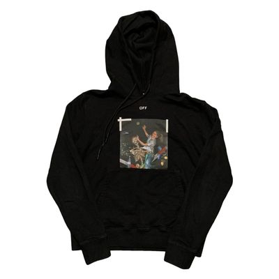 Off White Medium Pascal Arrows Black Hoodie Virgil Abloh Skeleton