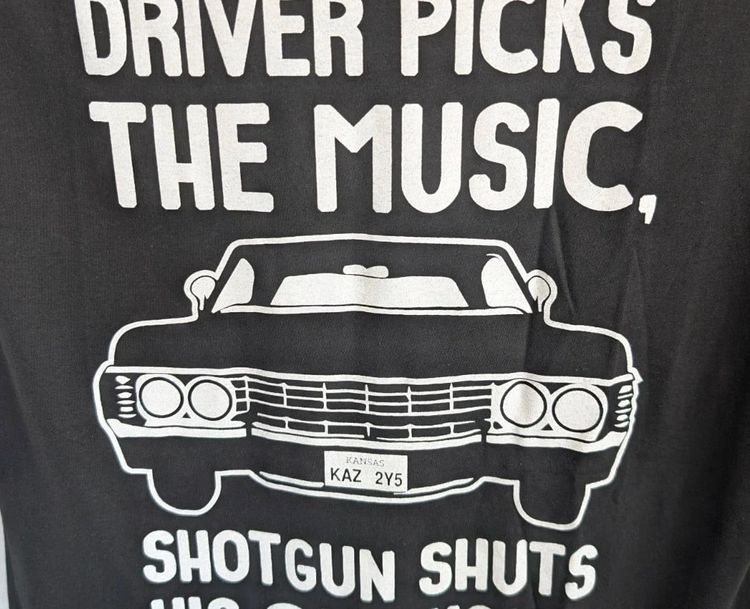 Supernatural T-Shirt Black 2XL XXL Driver Picks The Music TV Show Graphic Top image 9