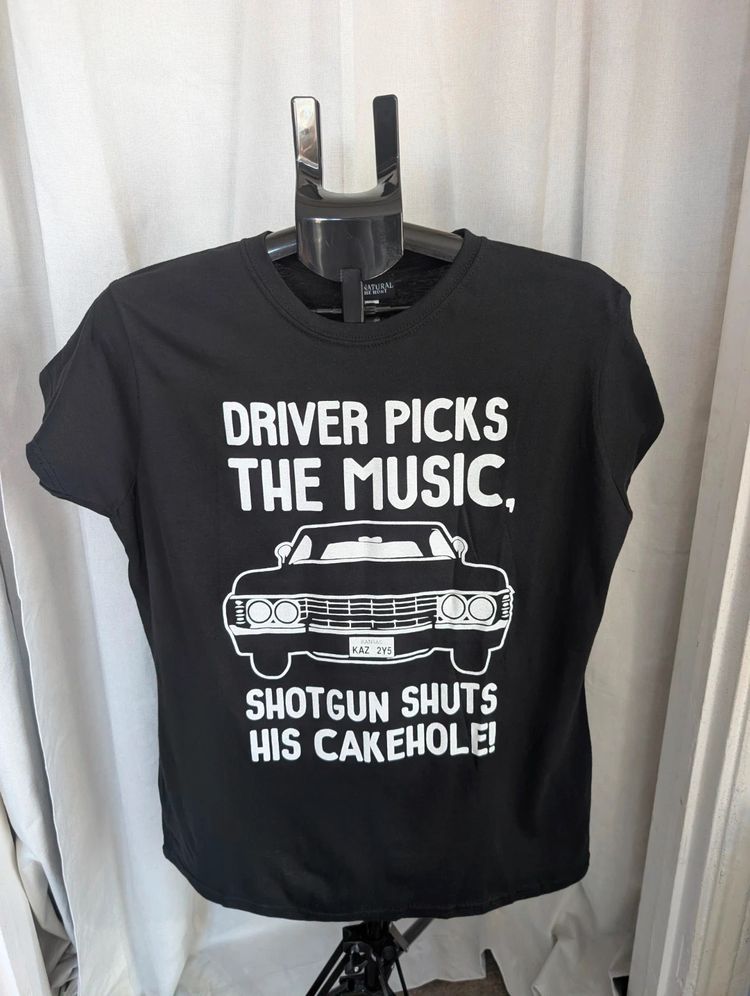 Supernatural T-Shirt Black 2XL XXL Driver Picks The Music TV Show Graphic Top image 1