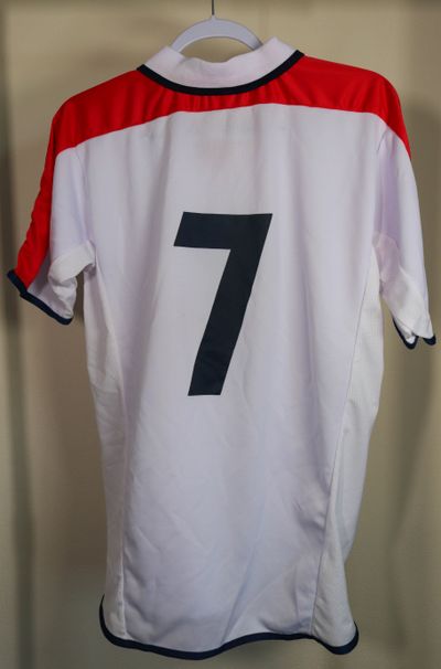 Grade B #7 England Euro 2004 Football Home Shirt 2