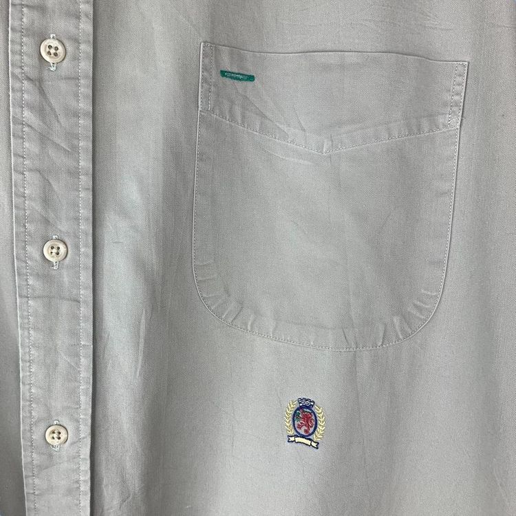 Tommy Hilfiger Embroidered Crest Breast Pocket Shirt Beige XL 3