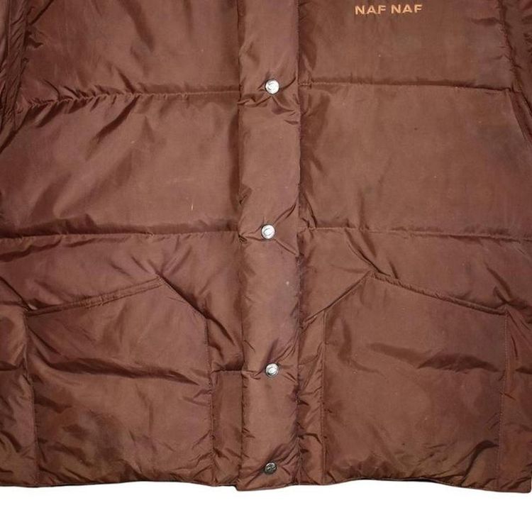 Brown Naf Naf Puffer Jacket with Removable Sleeves obraz 3
