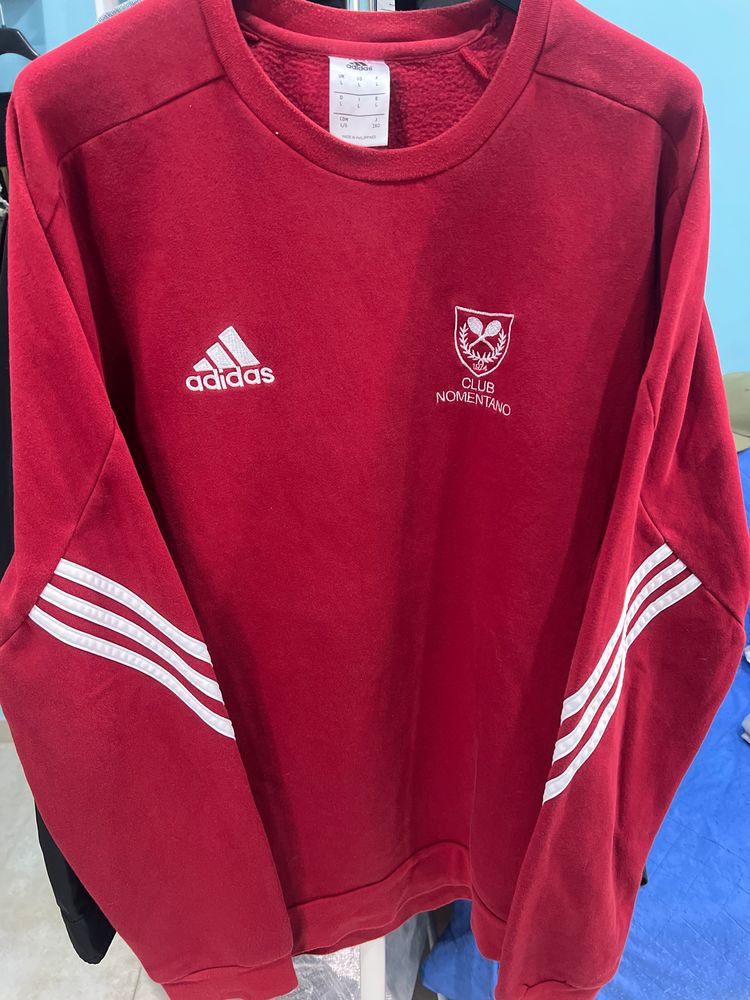 Adidas Red Sweatshirt With Club Nomentano Logo