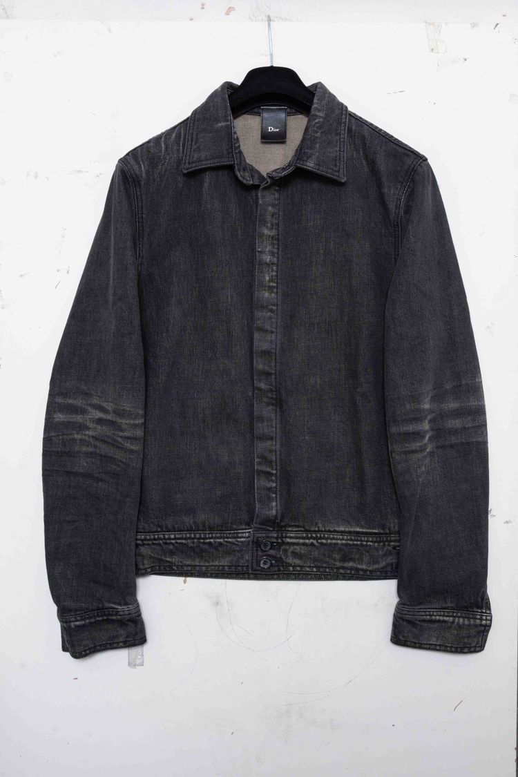 Dior Homme Coated Black Denim Blouson Jacket