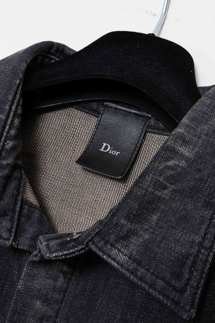Dior Homme Coated Black Denim Blouson Jacket image 9