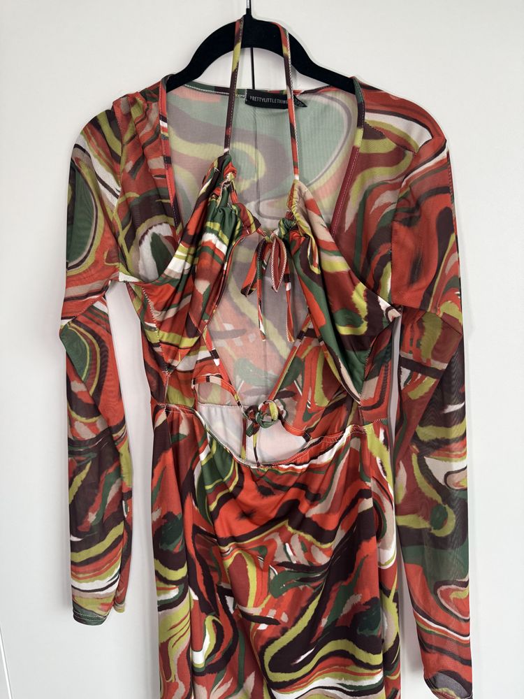Multicolor Abstract Print Dress