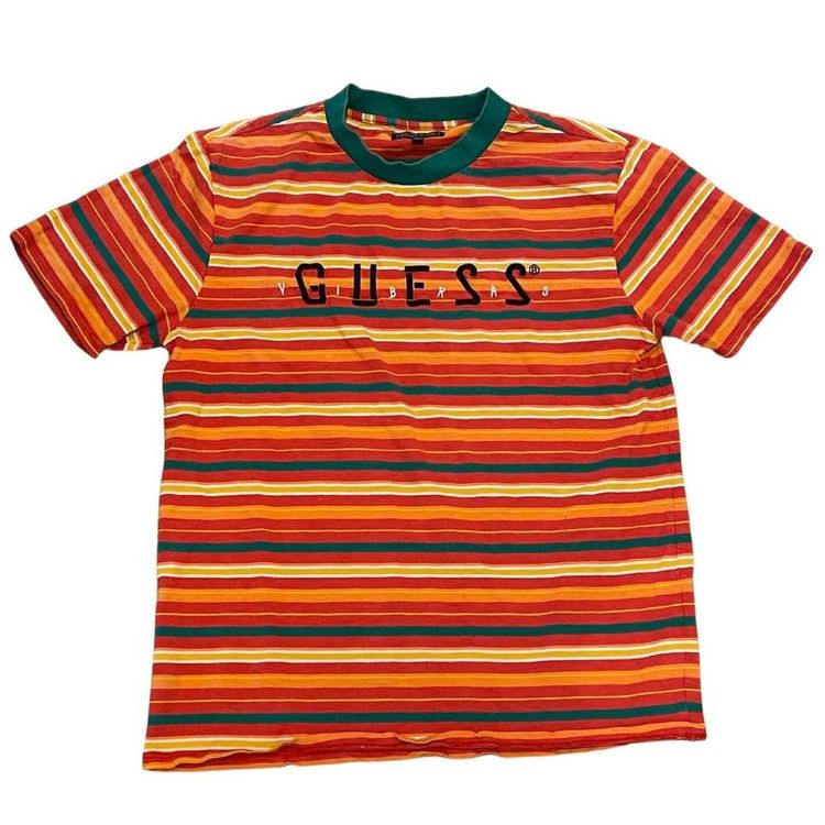 Guess Vintage Guess Striped Embroidered T-shirt Small product image