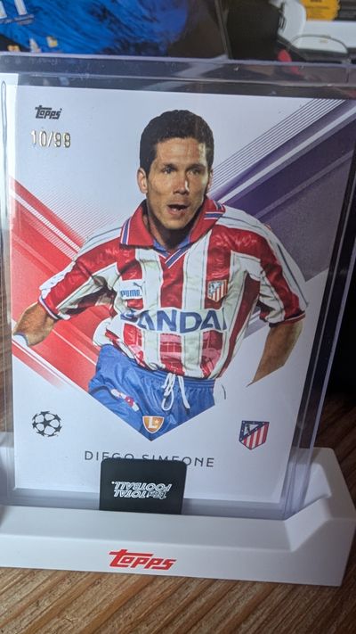 Diego Simeone 10/99 Topps Total Football UEFA – Atlético Madrid Numerada