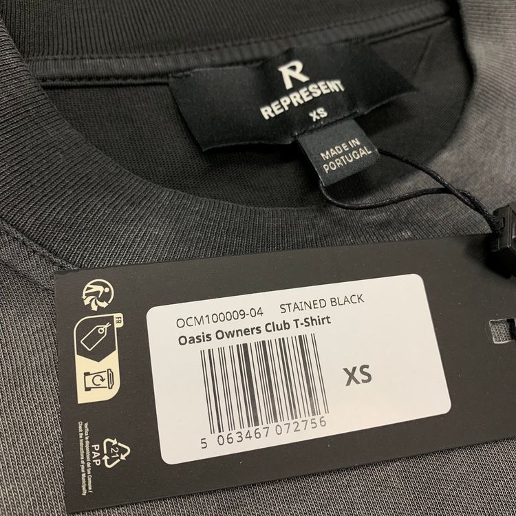 Represent XS Tee Oasis Owners Club Stained Black T-Shirt imagen 3