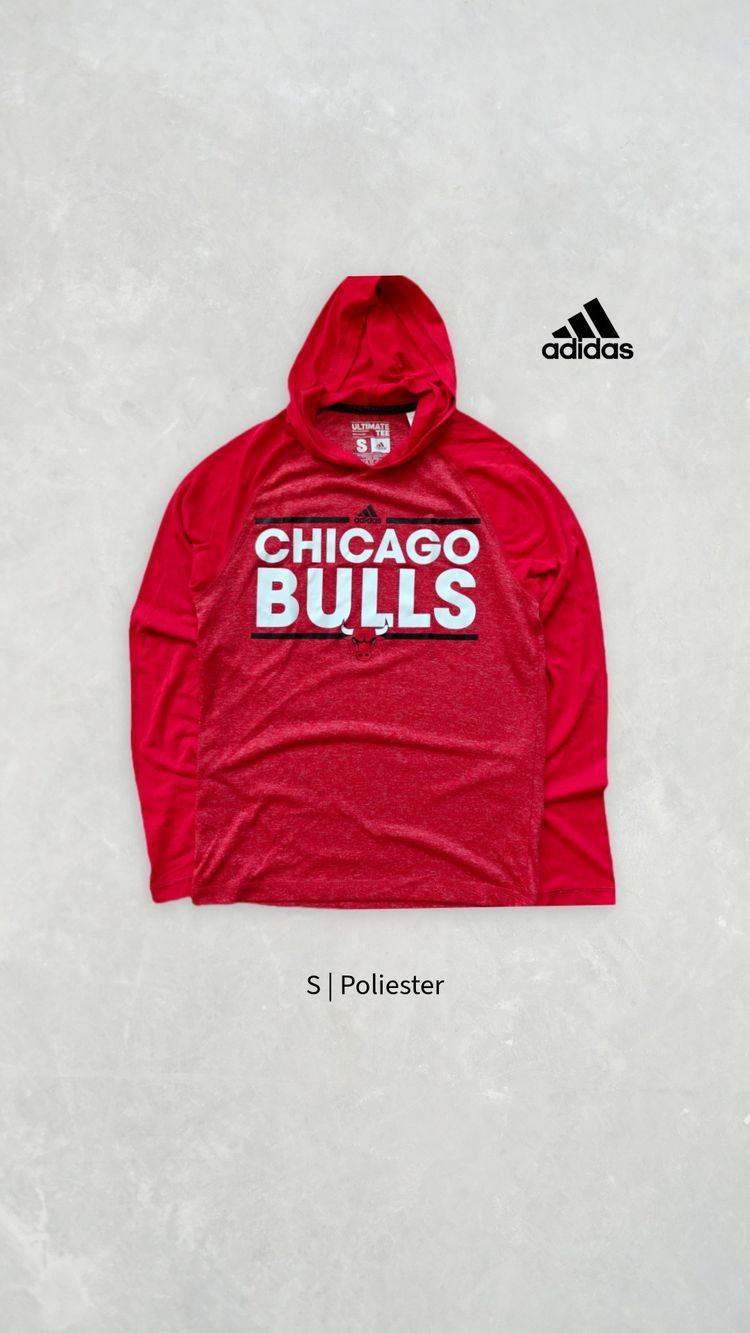 Adidas Chicago Bulls Red Hoodie S